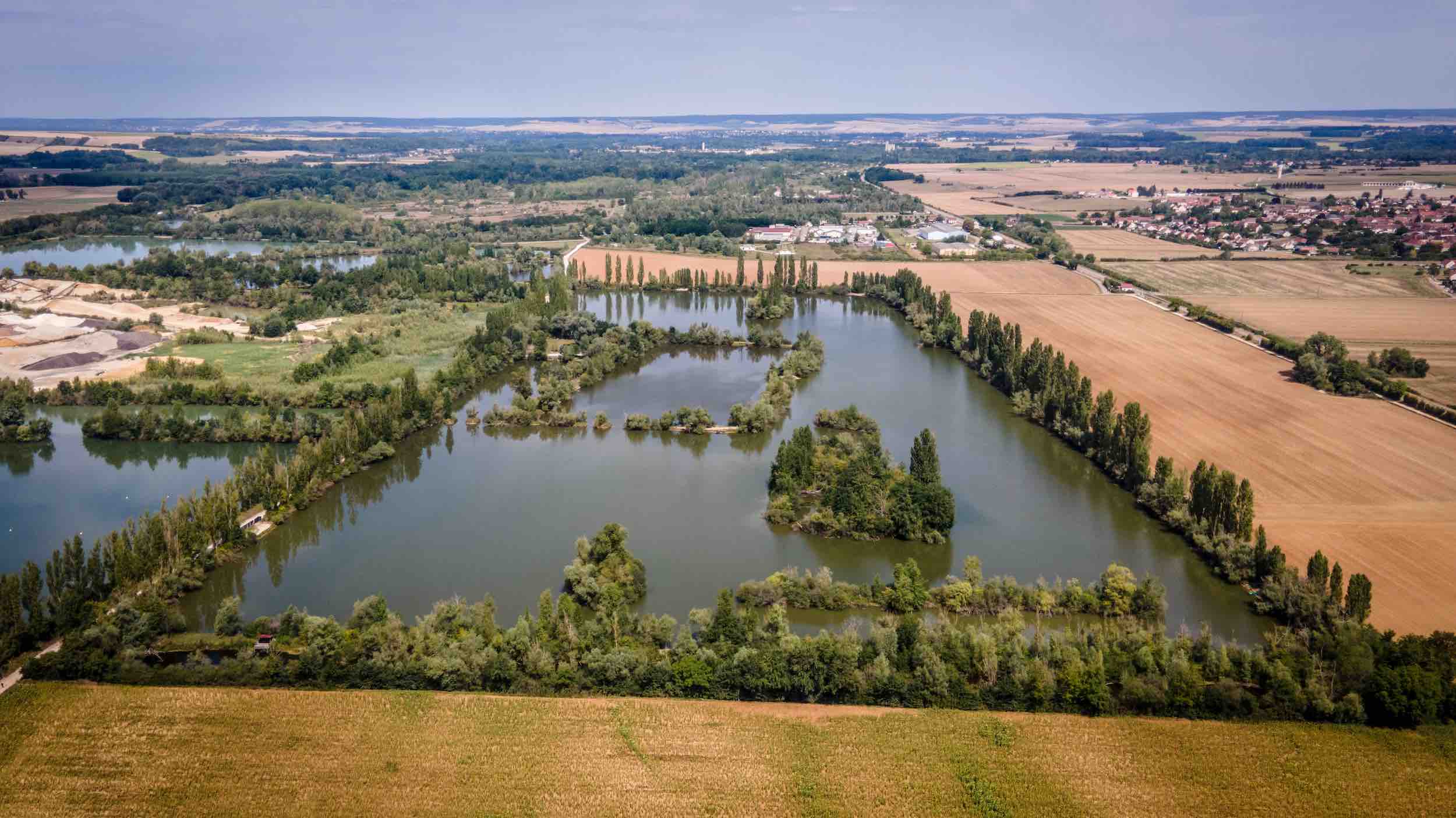 vue drone étang carpox'r carpasens